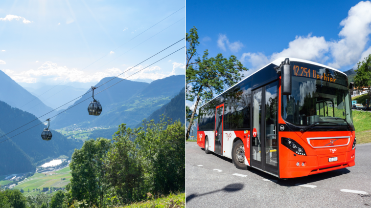 Châble-Verbier cabine et bus | © TMR - Olivier Maire