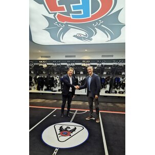 Laurent Vaucher, CEO Téléverbier SA und John Gobbi, CEO HC Fribourg -Gotteron SA