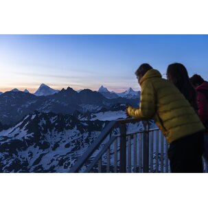 Sonnenaufgang auf dem Mont-Fort, Verbier 4Vallées