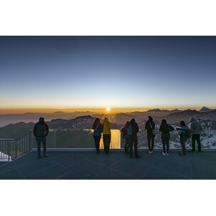 Sonnenaufgang auf dem Mont-Fort, Verbier 4Vallées