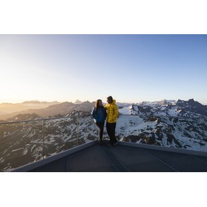 Sonnenaufgang auf dem Mont-Fort, Verbier 4Vallées