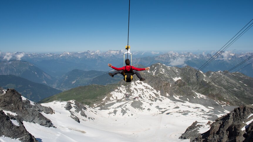 Mont 4 Zipline in Verbier