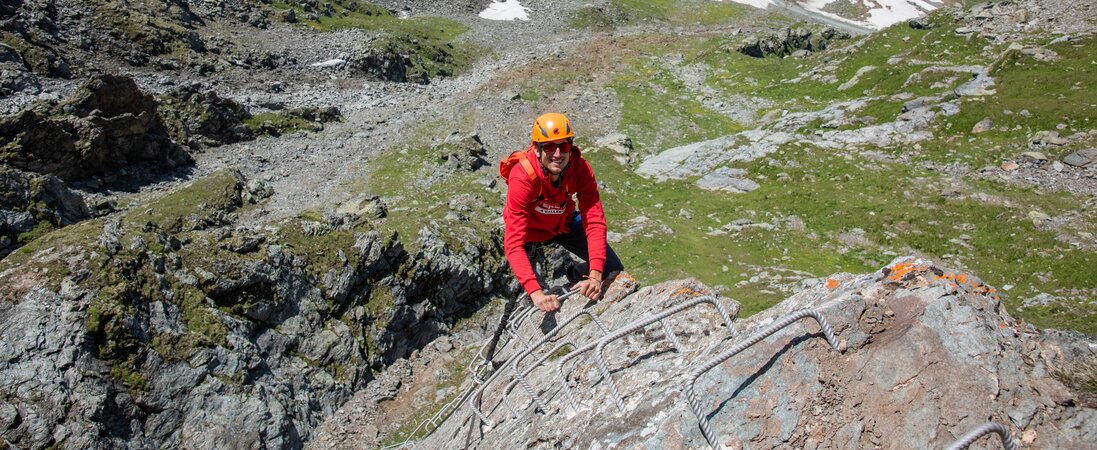 Kletterer in Verbier von oben
