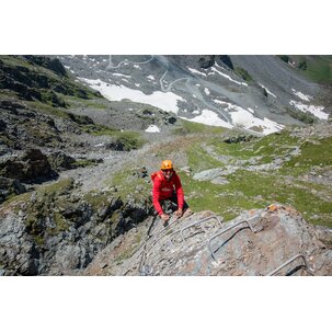 Kletterer in Verbier von oben