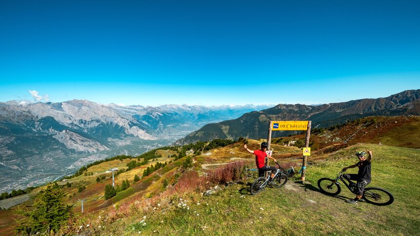 Aussicht vom Bikepark in Verbier