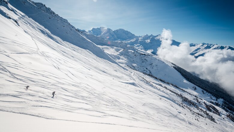 Gesicherte Freeride Col des Mines, Verbier