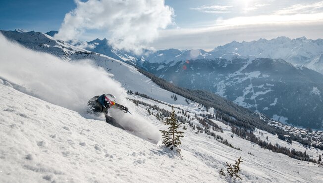 Gesicherte Freeride Col des Mines, Verbier