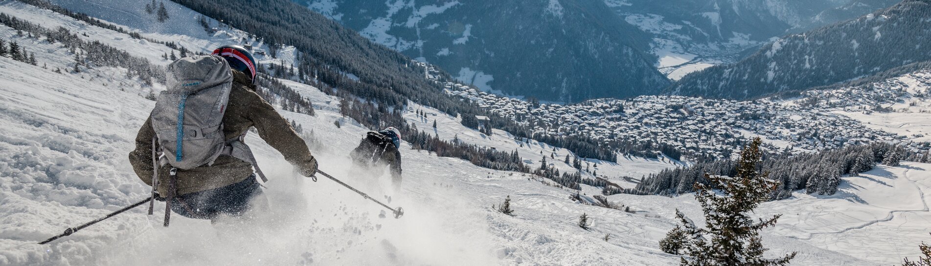 Gesicherte Freeride Col des Mines, Verbier