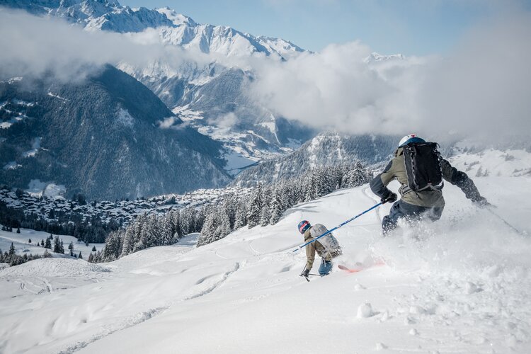 Gesicherte Freeride Col des Mines, Verbier