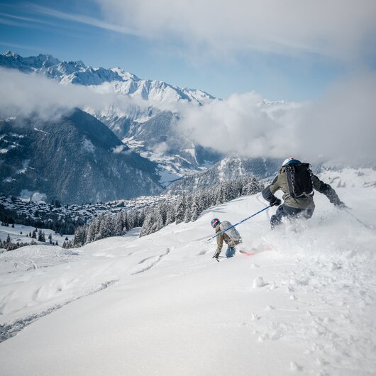 Gesicherte Freeride Col des Mines, Verbier