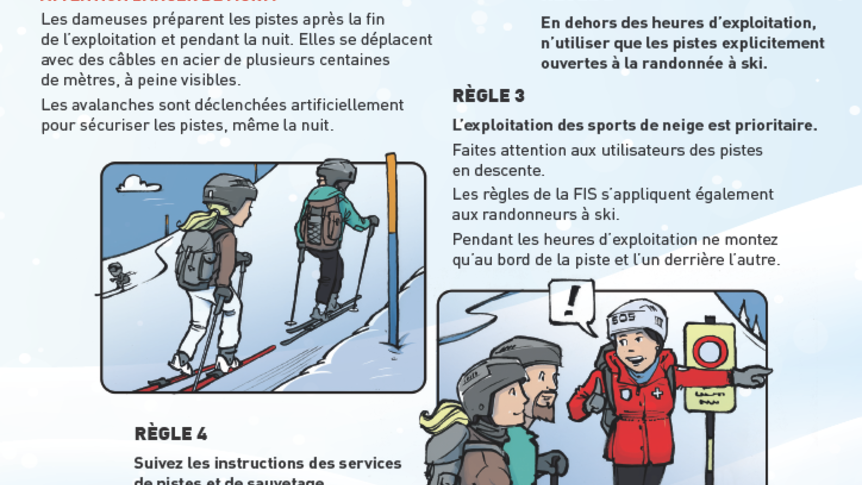 Randonnée à ski sur les pistes, flyer